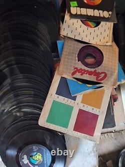 Around 250 Small 60s, 70s, and 1980s Vintage Vinyl Records