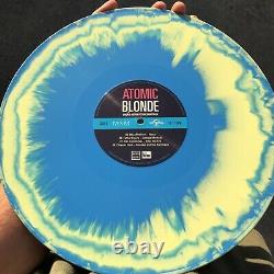 Atomic Blonde Soundtrack 2LP Vinyl Record Colored Blue Yellow Swirl MONDO
