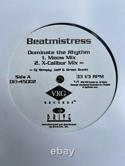 Beatmistress DOMINAT THE RHYTHM 12 Vinyl Breaks Techno Electro Simply Jeff RARE