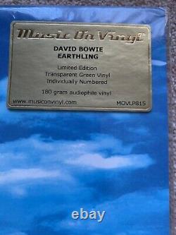 DAVID BOWIE Earthling Green Coloured Vinyl 180gm LP MOVLP 815 Ltd Ed Numbered