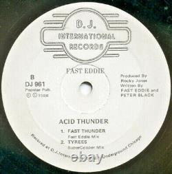 FAST EDDIE Acid Thunder 12 Vinyl NM DJ International Records DJ 961 Acid House