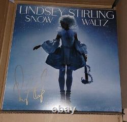 Lindsey Stirling Snow Waltz Autographed SIGNED Album Cover & NEW Blue Vinyl LP