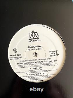 MADONNA Ray of Light Promotional For DJs Only PROMO White Label Vinyl 2 LP