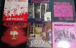 Punk Metal Vinyl Lot of 6 Negative Approach G. B. H. Cro-Mags 7 Seconds Meatmen