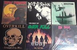 Punk Metal Vinyl Lot of 6 Raw Power Agression Overkill Free Shipping