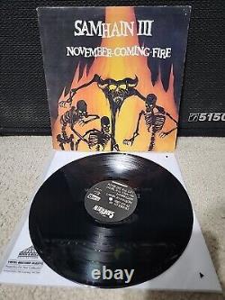 Samhain III November Coming Fire Lp Vinyl OG 1988 2nd Translucent Press VG/VG