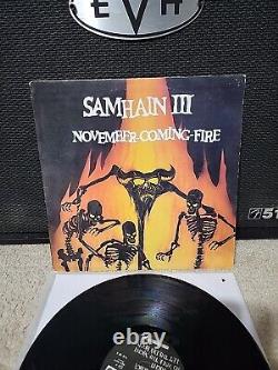 Samhain III November Coming Fire Lp Vinyl OG 1988 2nd Translucent Press VG/VG