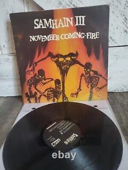 Samhain November Coming Fire 1986 US 1st Vinyl Record LP Hardcore Punk VG+