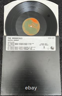 The Immortals Mortal Kombat (5 Mixes) 12'' Vinyl PROMO 1993 CLEANED/TESTED NM