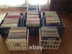 Vinyl records. DJ record collection. Over 700 records